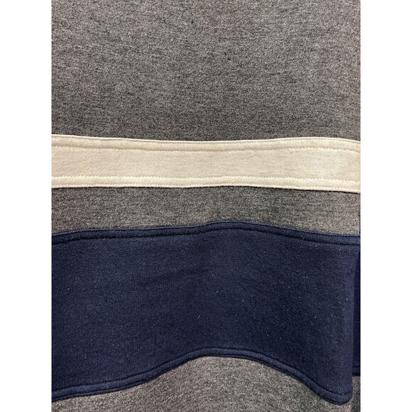 Vintage Colorblock Striped Crewneck Sweatshirt Towncraft Mens Medium‎ Gray Blue - Picture 5 of 7